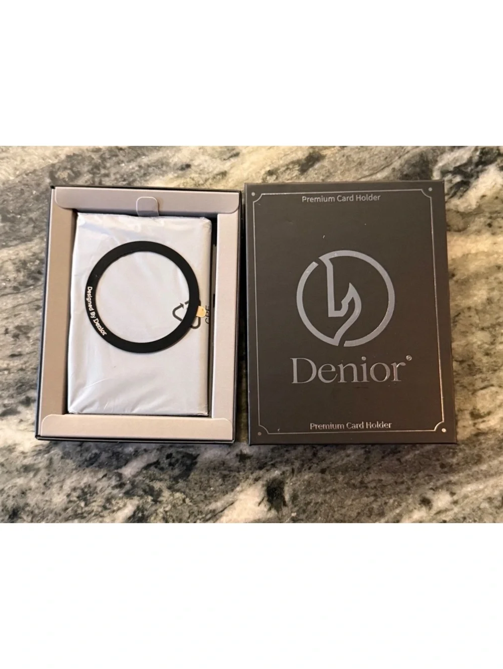 Denior Magnetic Card Holder, RFID Slim for MagSafe Wallet 2 Card Slots